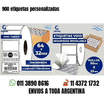 900 etiquetas personalizadas