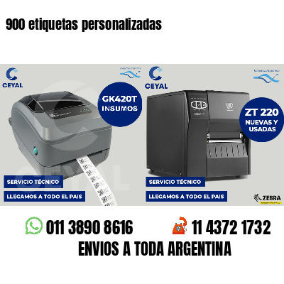 900 etiquetas personalizadas