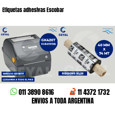 Etiquetas adhesivas Escobar