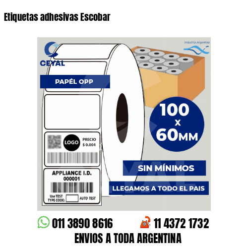 Etiquetas adhesivas Escobar