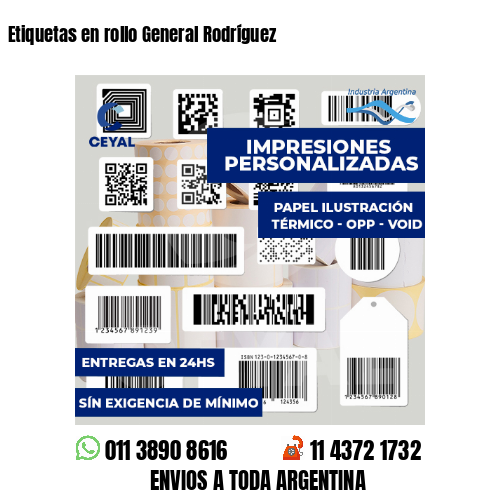 Etiquetas en rollo General Rodríguez