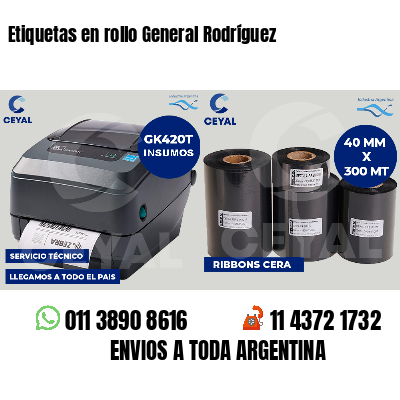 Etiquetas en rollo General Rodríguez