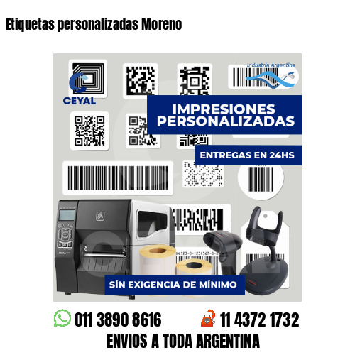 Etiquetas personalizadas Moreno