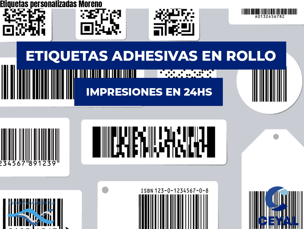 Etiquetas personalizadas Moreno