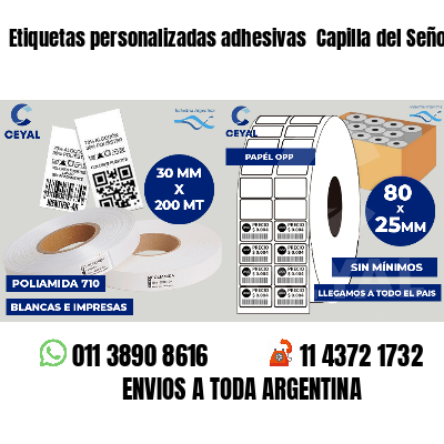 Etiquetas personalizadas adhesivas  Capilla del Señor