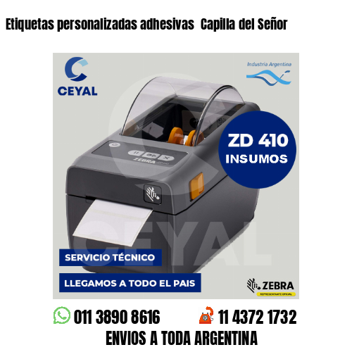 Etiquetas personalizadas adhesivas  Capilla del Señor