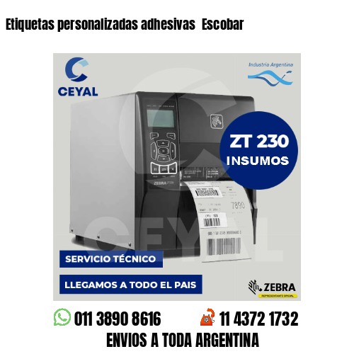 Etiquetas personalizadas adhesivas  Escobar