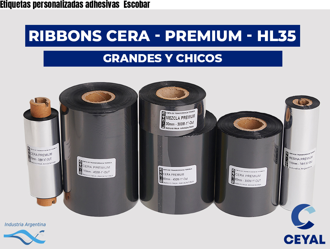 Etiquetas personalizadas adhesivas  Escobar