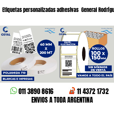 Etiquetas personalizadas adhesivas  General Rodríguez