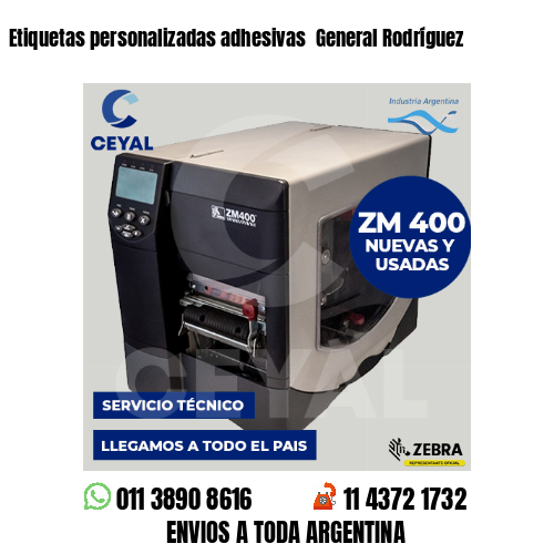 Etiquetas personalizadas adhesivas  General Rodríguez