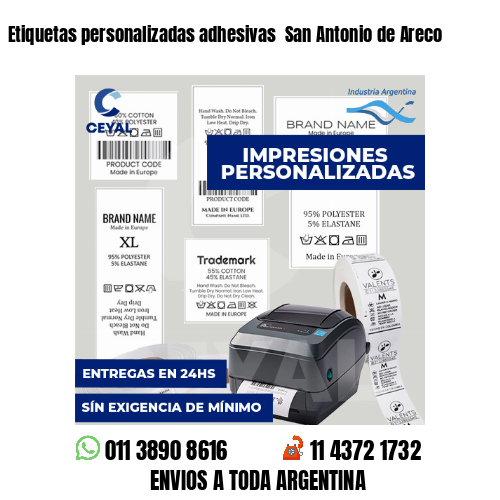 Etiquetas personalizadas adhesivas  San Antonio de Areco