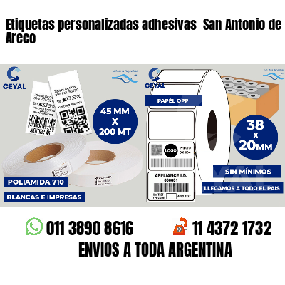Etiquetas personalizadas adhesivas  San Antonio de Areco