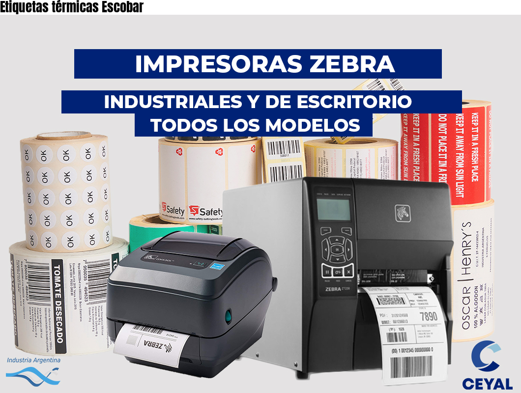 Etiquetas térmicas Escobar