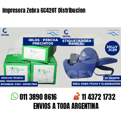 Impresora Zebra GC420T Distribucion