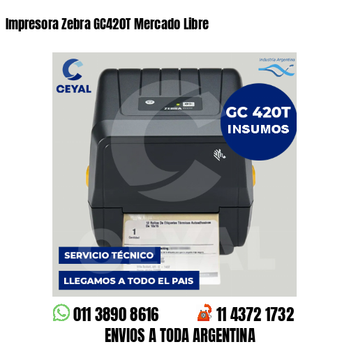 Impresora Zebra GC420T Mercado Libre