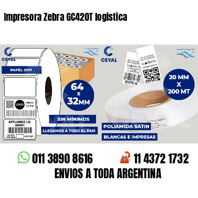 Impresora Zebra GC420T logistica