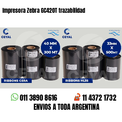 Impresora Zebra GC420T trazabilidad