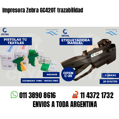 Impresora Zebra GC420T trazabilidad