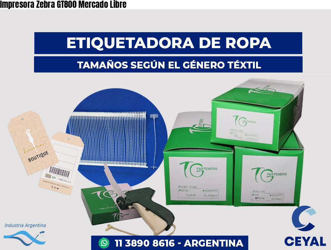 Impresora Zebra GT800 Mercado Libre