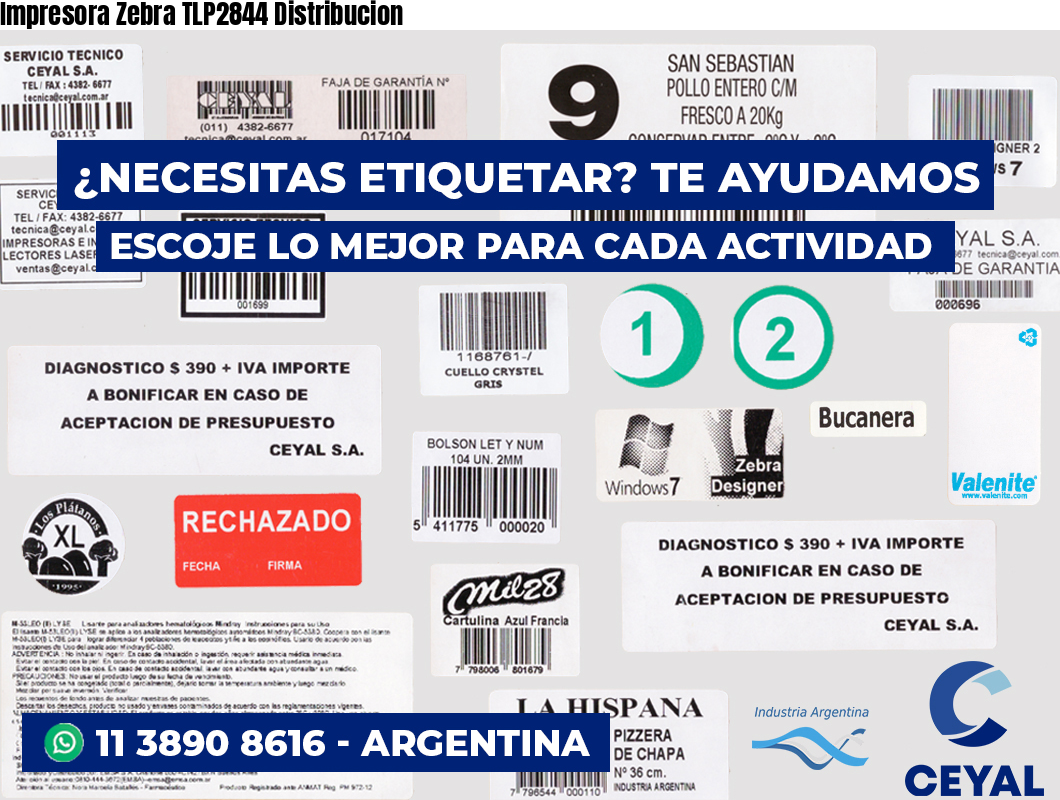 Impresora Zebra TLP2844 Distribucion