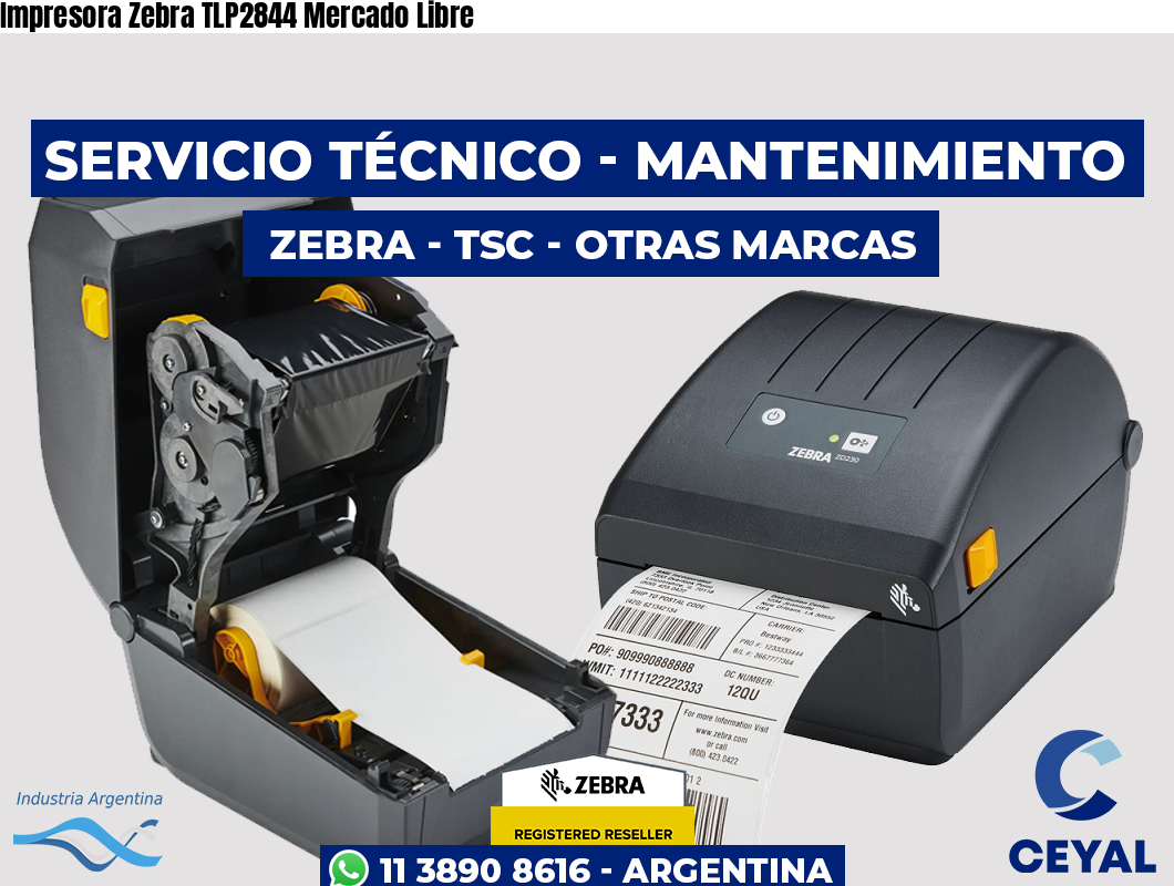 Impresora Zebra TLP2844 Mercado Libre