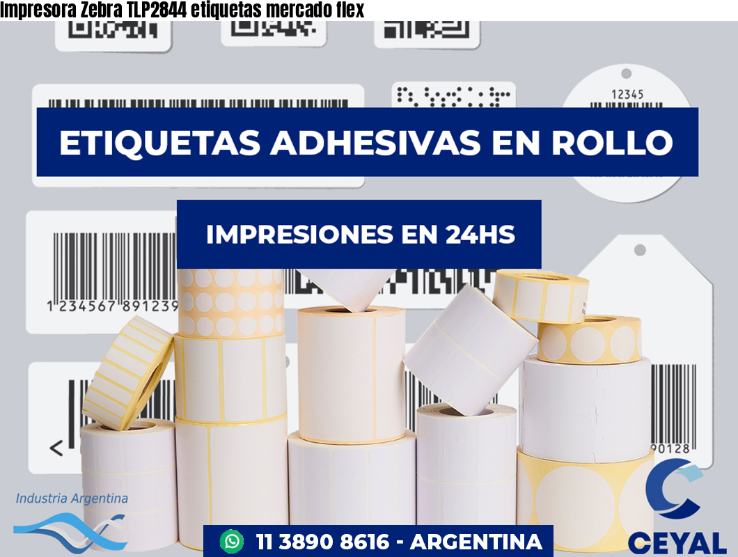 Impresora Zebra TLP2844 etiquetas mercado flex