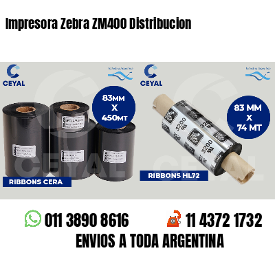 Impresora Zebra ZM400 Distribucion