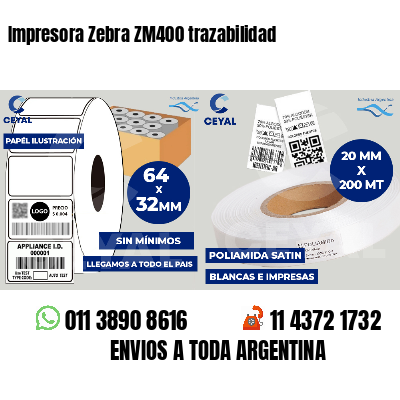 Impresora Zebra ZM400 trazabilidad