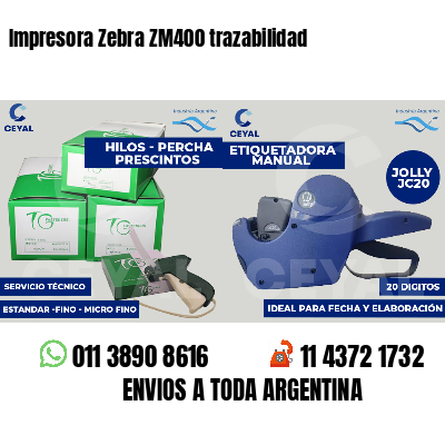 Impresora Zebra ZM400 trazabilidad