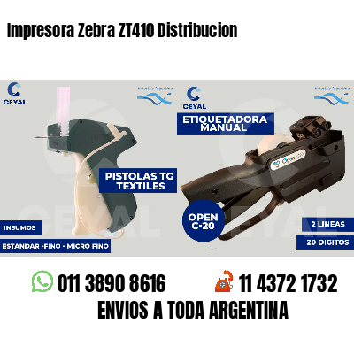 Impresora Zebra ZT410 Distribucion