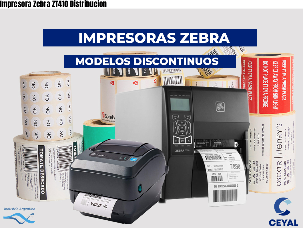 Impresora Zebra ZT410 Distribucion
