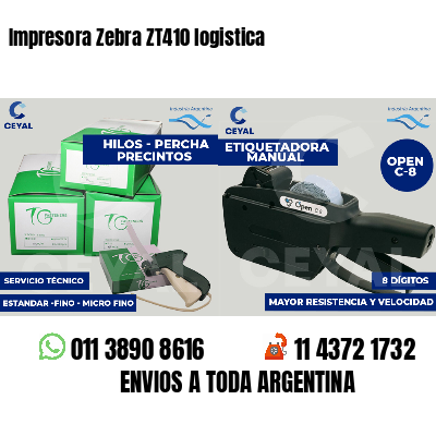 Impresora Zebra ZT410 logistica