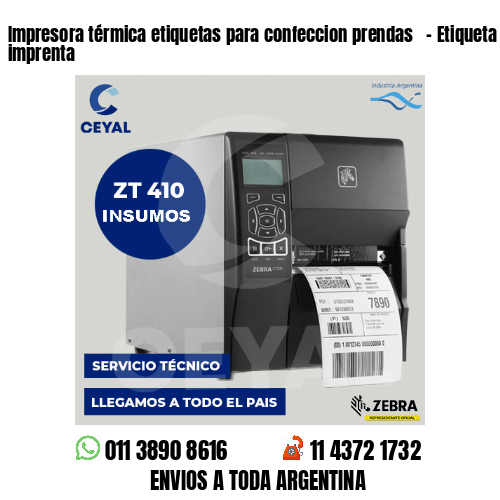 Impresora térmica etiquetas para confeccion prendas   – Etiqueta textil imprenta