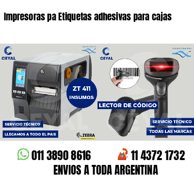 Impresoras pa Etiquetas adhesivas para cajas