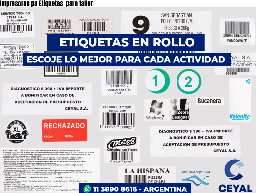 Impresoras pa Etiquetas  para taller 