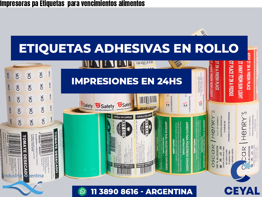 Impresoras pa Etiquetas  para vencimientos alimentos