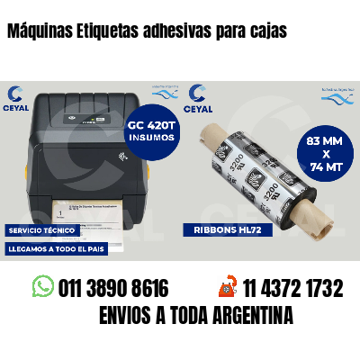 Máquinas Etiquetas adhesivas para cajas