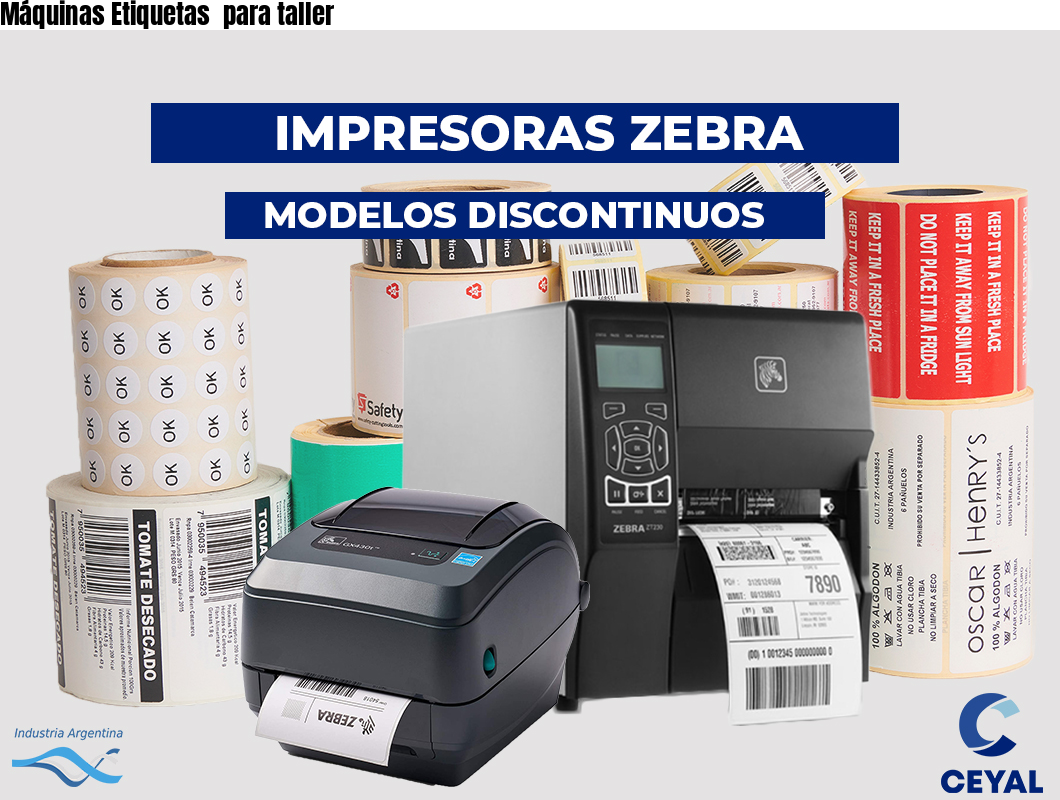 Máquinas Etiquetas para taller