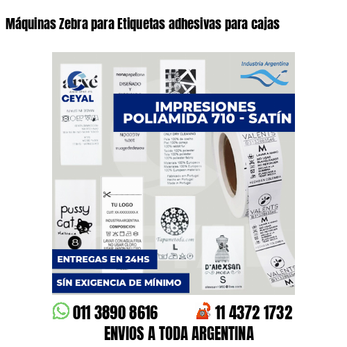 Máquinas Zebra para Etiquetas adhesivas para cajas