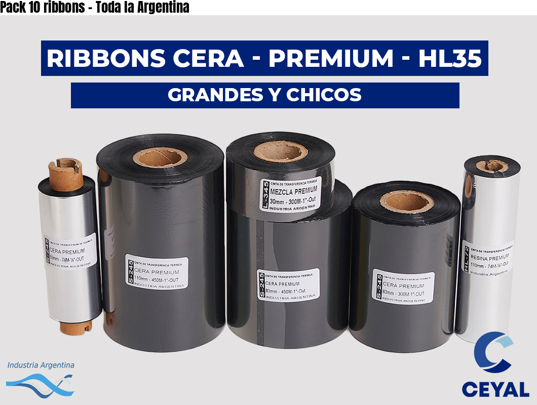Pack 10 ribbons – Toda la Argentina