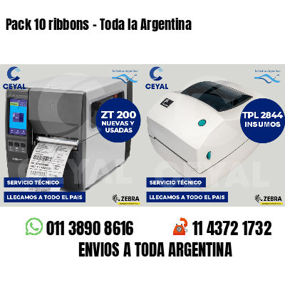 Pack 10 ribbons - Toda la Argentina
