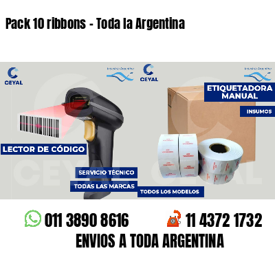 Pack 10 ribbons - Toda la Argentina