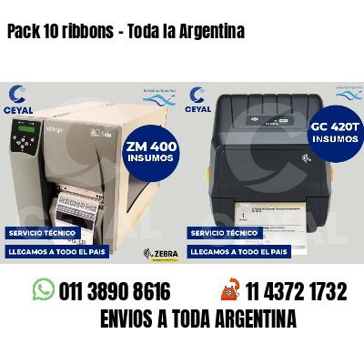 Pack 10 ribbons - Toda la Argentina