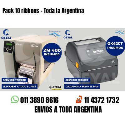 Pack 10 ribbons - Toda la Argentina