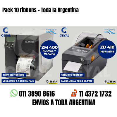 Pack 10 ribbons - Toda la Argentina