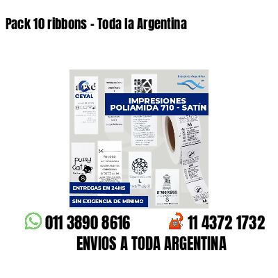 Pack 10 ribbons - Toda la Argentina
