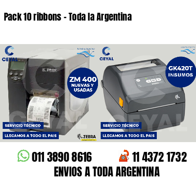 Pack 10 ribbons - Toda la Argentina