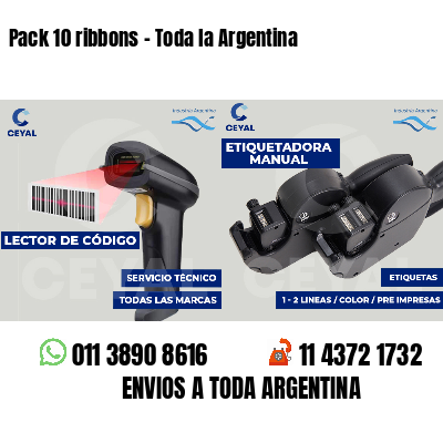 Pack 10 ribbons - Toda la Argentina