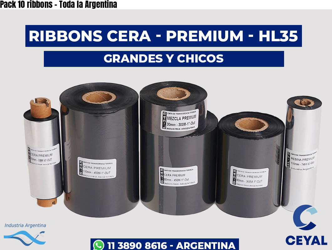 Pack 10 ribbons – Toda la Argentina
