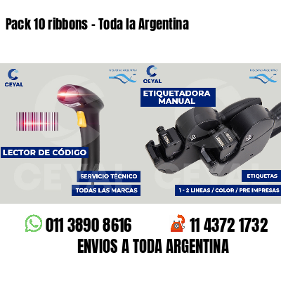 Pack 10 ribbons - Toda la Argentina